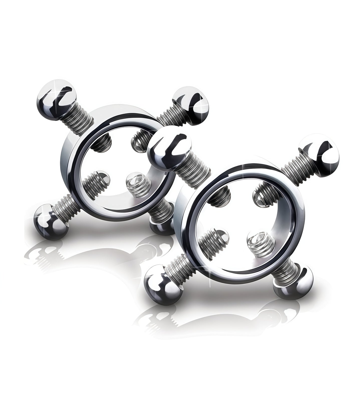 Adjustable Nipple Clamps by Perfectra Distribution with rubber tips and connecting chain