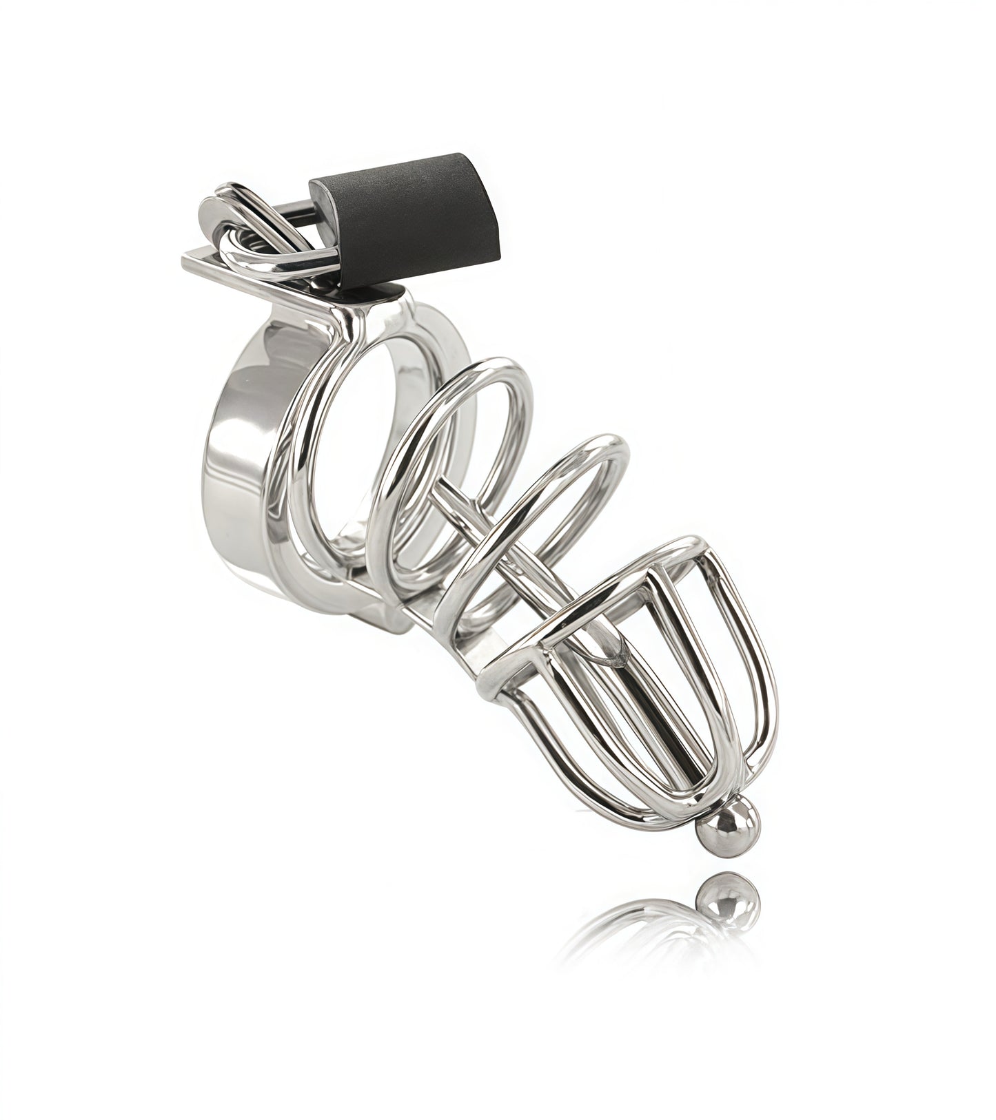 Attica Chastity Cage in polished AISI 304 SURGICAL STEEL by Perfectra