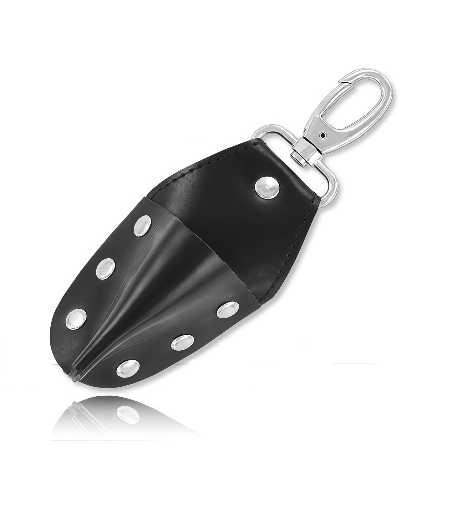 Poppers Bottle Holder with leather loop and metal snap hook