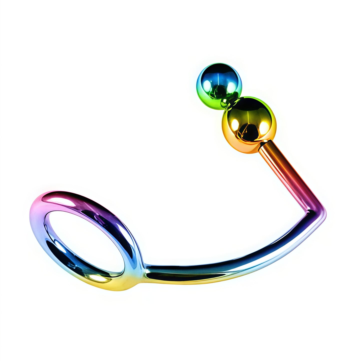 Rainbow Heavy Weight Cock Ring made of AISI 304 SURGICAL STEEL with vibrant rainbow anodized finish