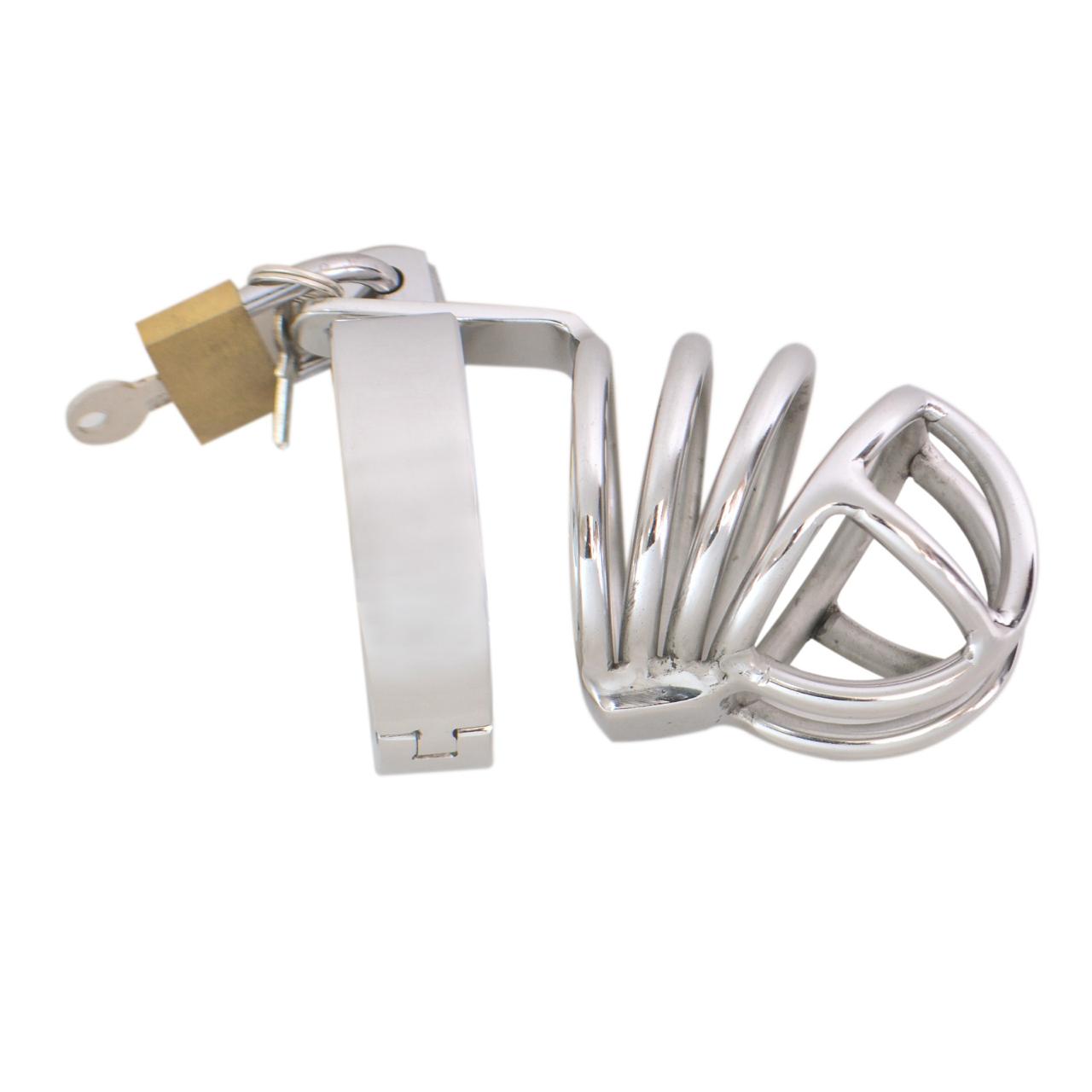 AISI 304 SURGICAL STEEL Attica Chastity Cock Cage - Secure Male Chastity Device