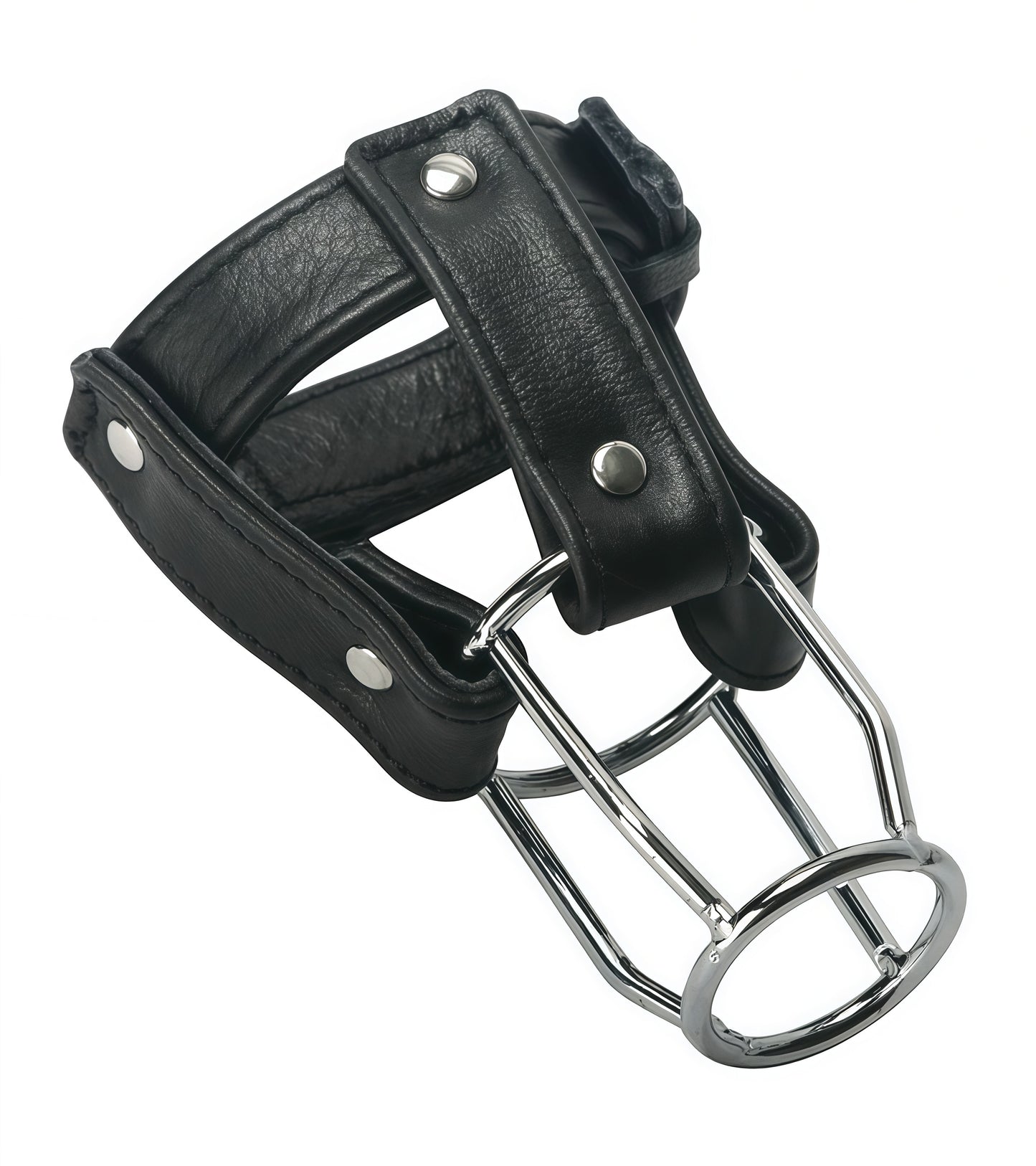 Stallion Guard heavy-duty male chastity and genital protection device made of AISI 304 SURGICAL STEEL