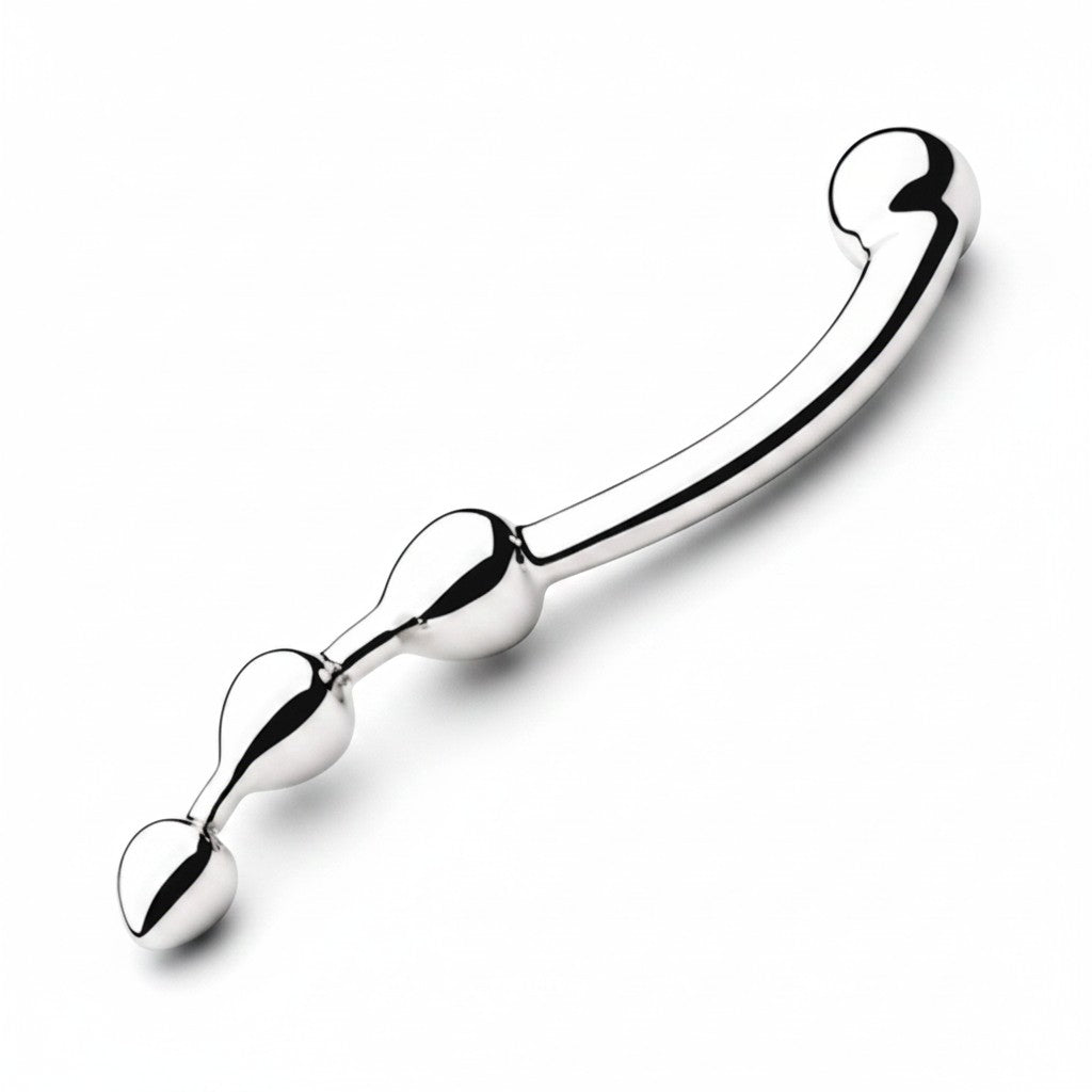 The Multi Stim Pleasure Wand by Perfectra Distribution is a beautifully crafted adult toy designed for those seeking progressive stimulation and precision control. Made from premium Stainless Steel, this wand features a series of graduated bulbs along its sleek stem, providing layered sensations that suit both vaginal and anal play. Its durable and polished surface ensures smooth insertion and easy cleaning, while the substantial weight enhances tactile feedback and is perfect for temperature play.