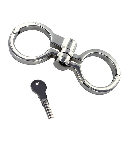 Folding Hamburg 8 Style Handcuff – Premium Stainless Steel Bondage Restraints by Perfectra Instruments