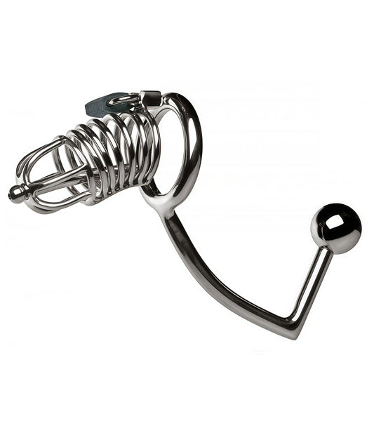 Ass Spark Rave Cage – Stainless Steel Anal & Chastity Combo