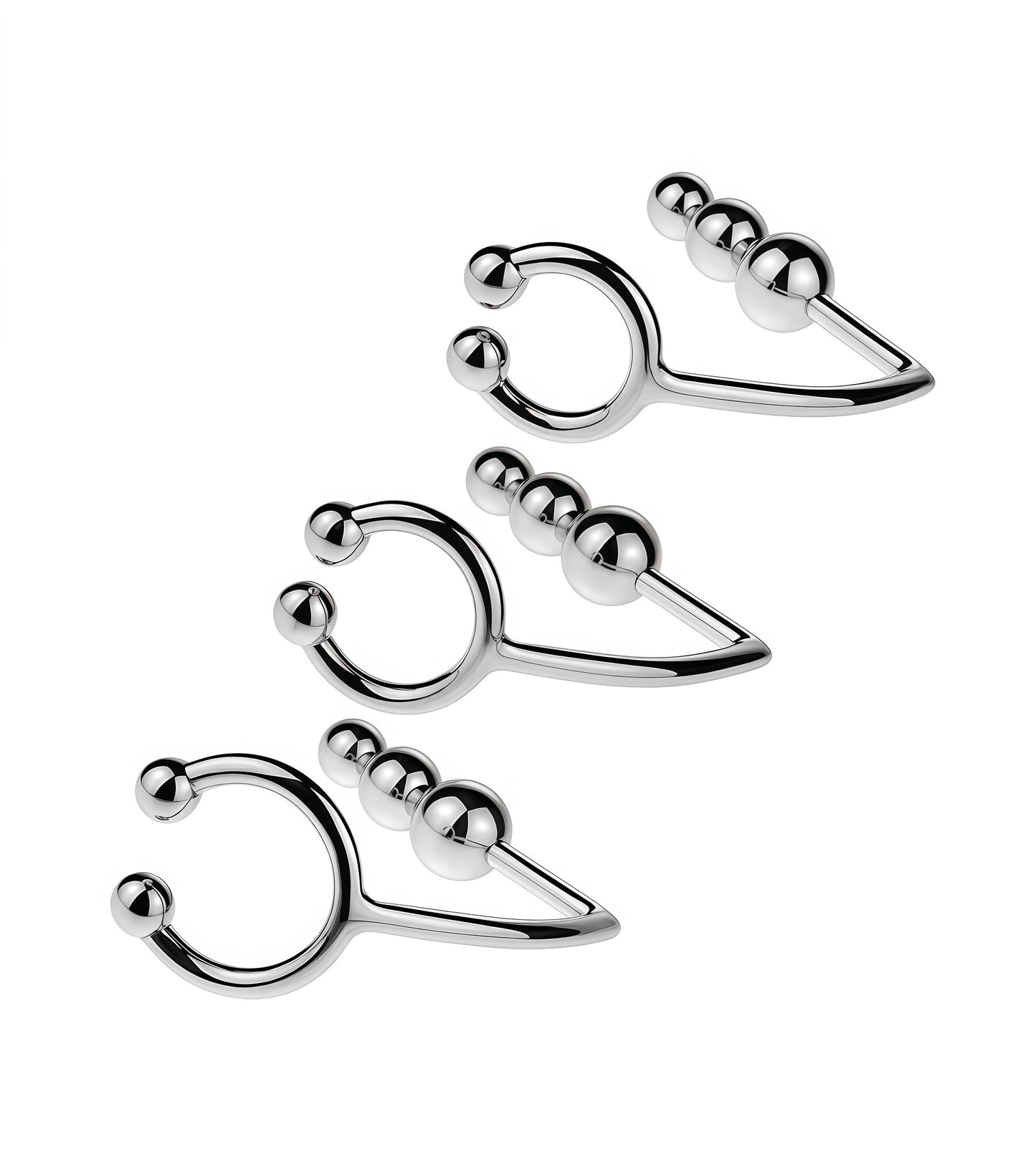 Cockring Horse Shoe with 3 Anal Balls – Triple Sensation & Structured Control