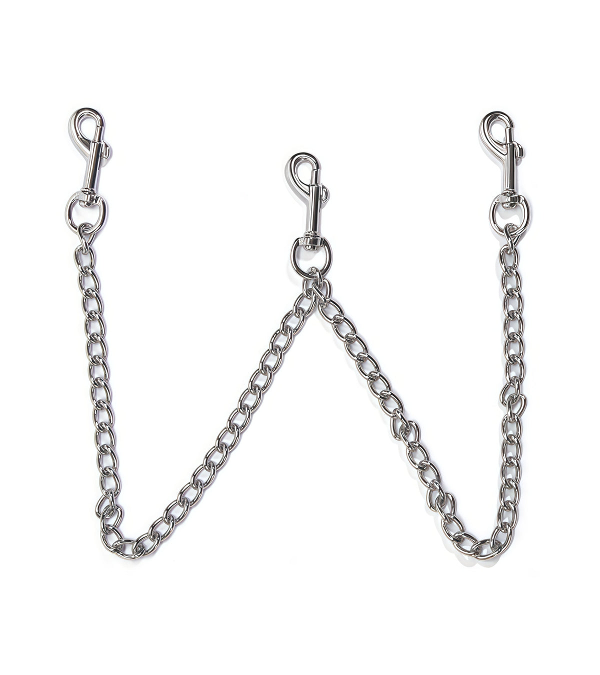 3-Way Chain Hogtie – Stainless Steel & Leather Bondage