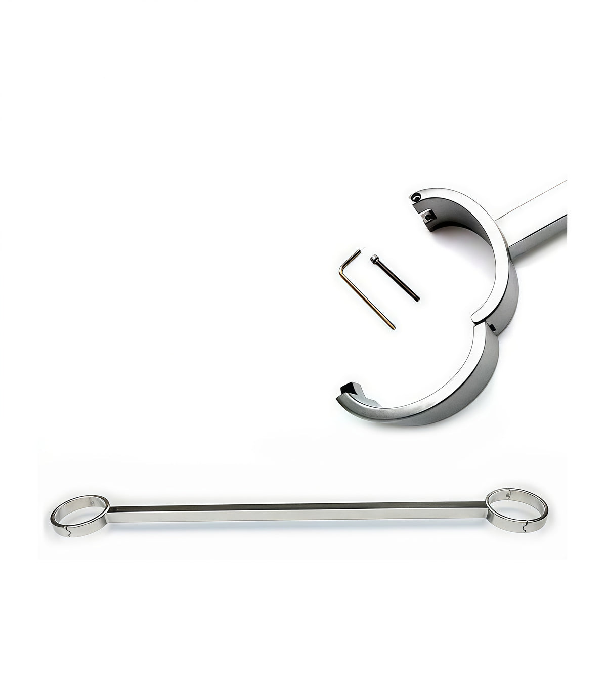 Ankle Spreader Bar — Stainless Steel BDSM Restraint