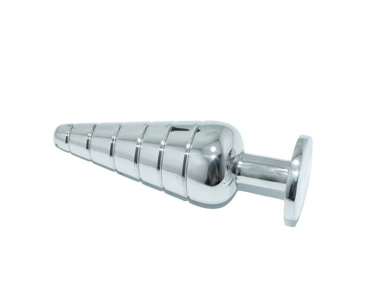 Grooved Stainless Steel Butt Plug for Enhanced Sensations and Pleasure