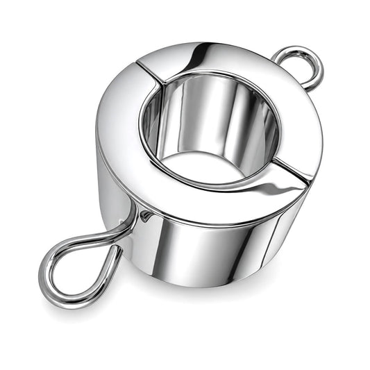 The Stainless Steel Ball Stretcher with a 40mm height from Perfectra Distribution is a premium cock and ball training (CBT) device designed for experienced users seeking secure and precise restraint.