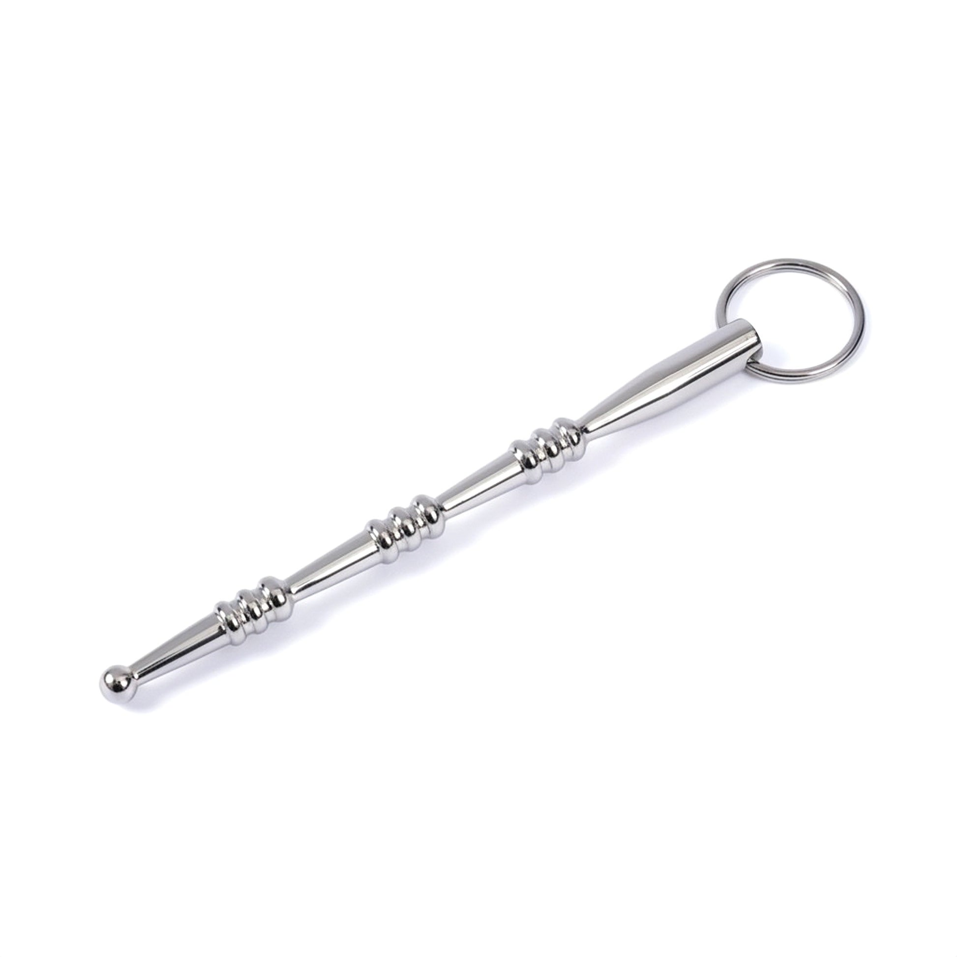 Ball and Tapered Design Penis Plug in Stainless Steel with a polished surface for enhanced, progressive stimulation.