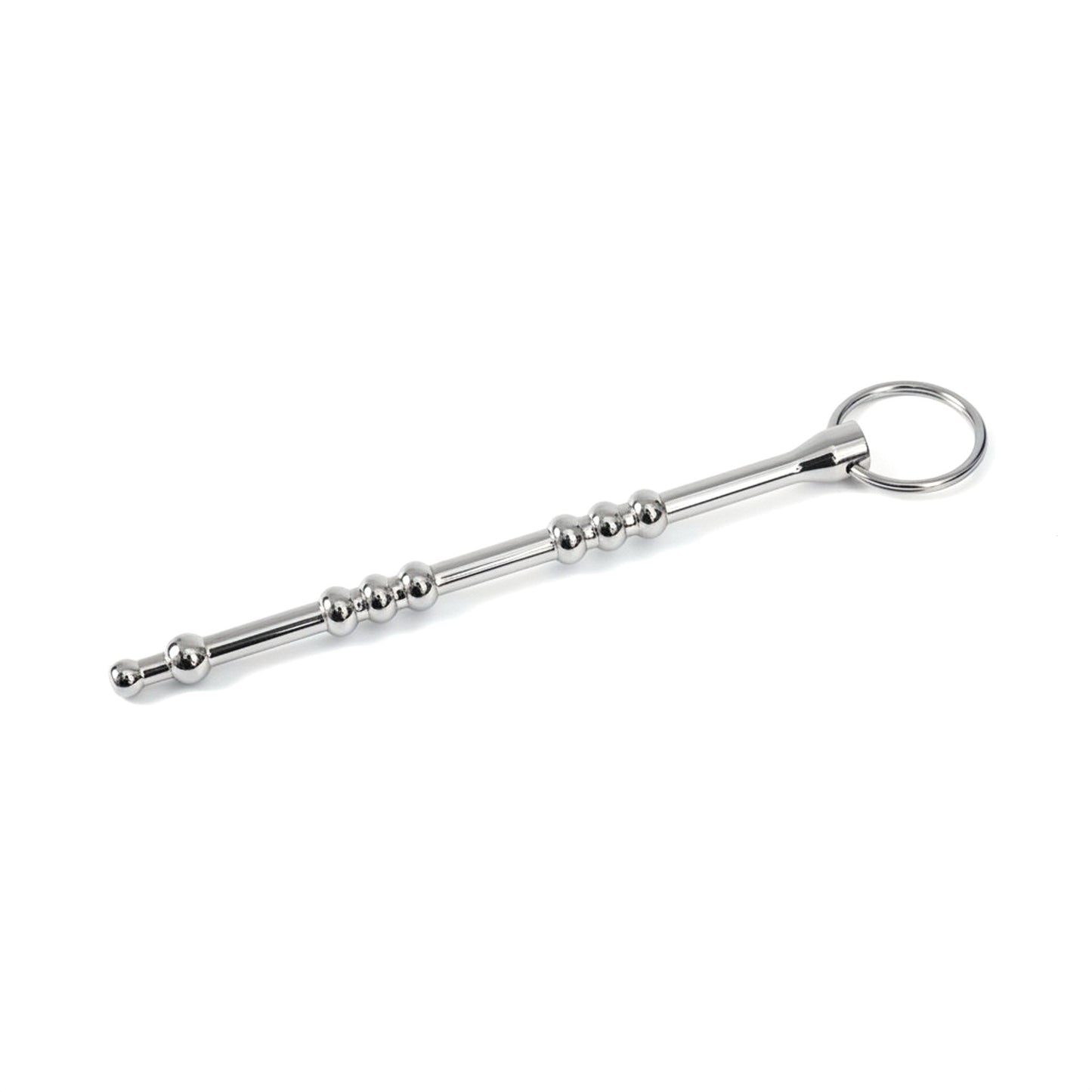 Beaded Straight Sound Penis Plug crafted with Stainless Steel, featuring a polished surface and beaded design for enhanced stimulation.