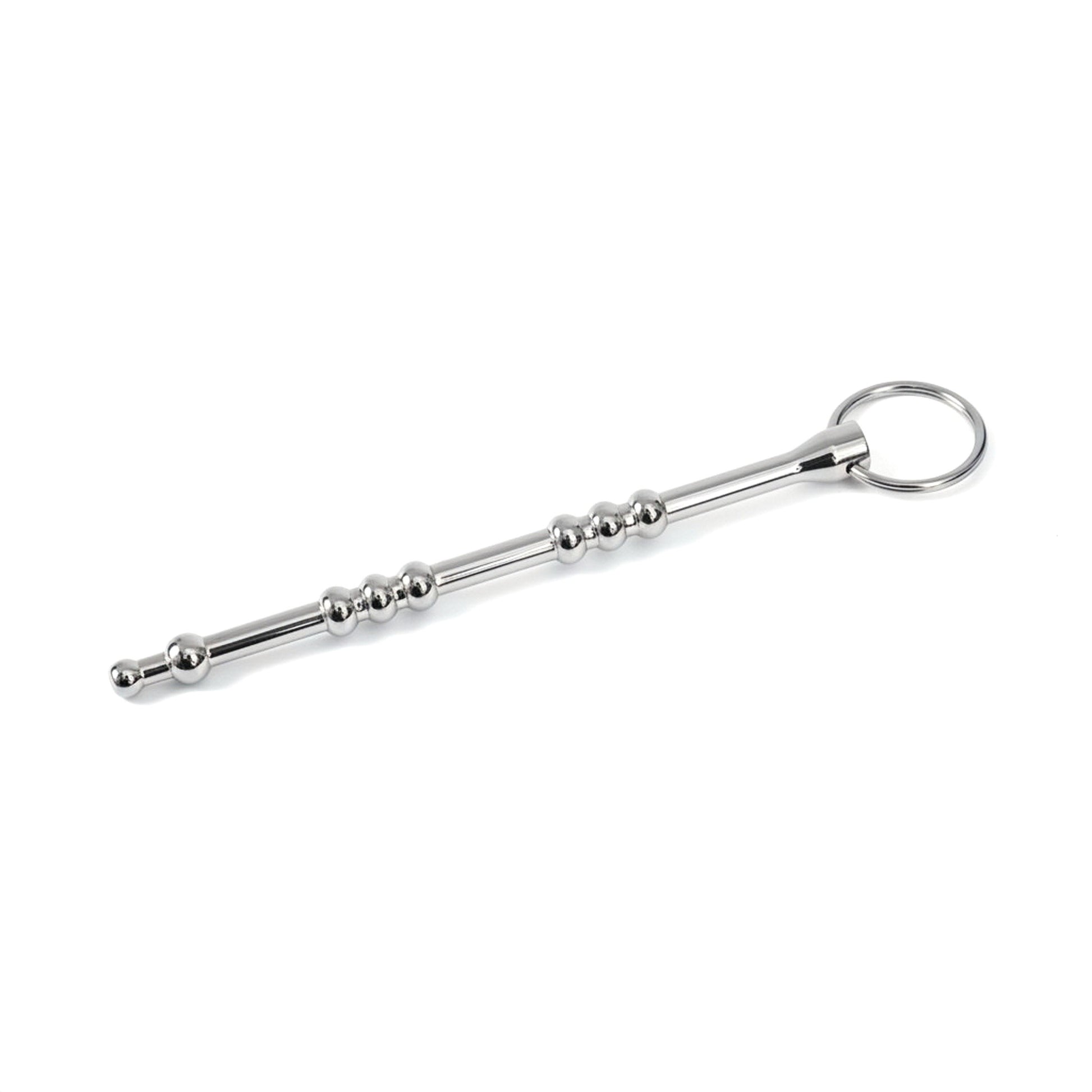 Beaded Straight Sound Penis Plug crafted with Stainless Steel, featuring a polished surface and beaded design for enhanced stimulation.