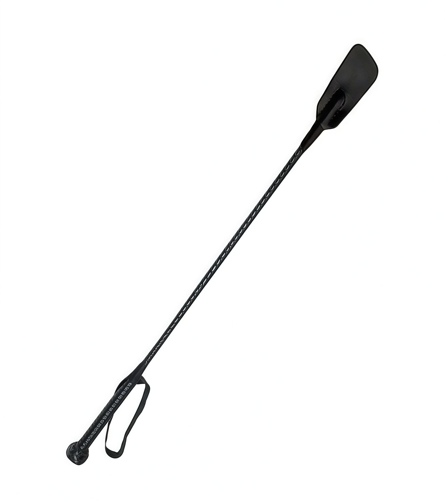 Black Leather Riding Crop with leather-wrapped handle