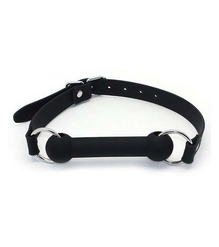 Black Silicone Bit Gag – Sleek, Silent, and Built for Obedience