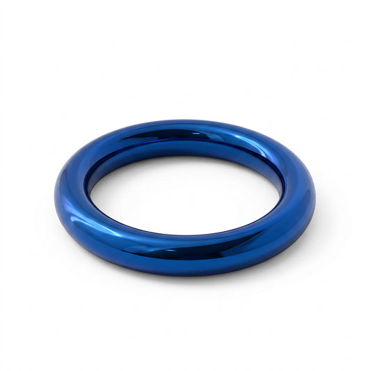 The Suspension Ring is a precision-crafted support ring designed for durability and stability. Featuring a bold blue anodized finish, this ring offers a unique combination of strength and style. Made from high-quality AISI 304 SURGICAL STEEL, it delivers reliable support with a smooth, polished surface and balanced weight for controlled positioning.
