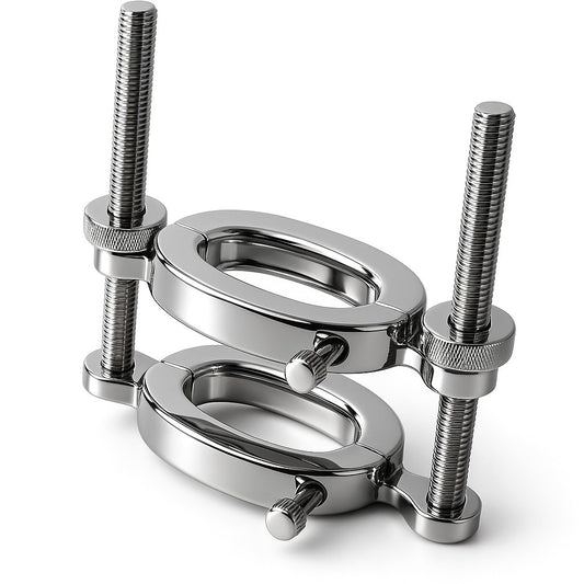 The CBT Oval Ball Stretcher offers a premium solution for consistent and secure ball stretching. Crafted from Stainless Steel, this stretcher features a smooth oval design for optimal positioning and comfort. Its balanced weight distribution and mirror-polished surface ensure both durability and comfort for extended wear.