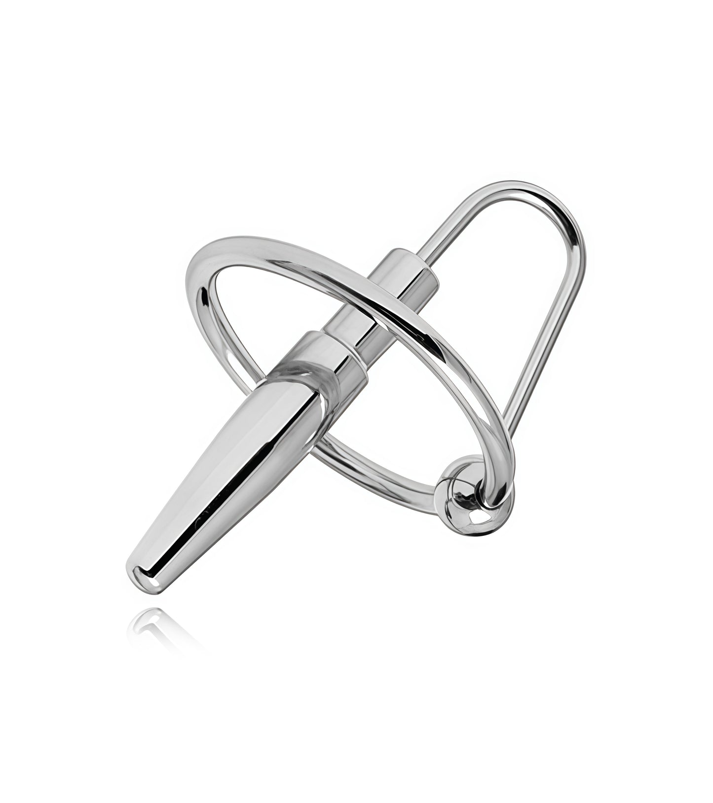 Cockring Stopper Secure Locking Silicone Ring with      AISI 304 SURGICAL STEEL
