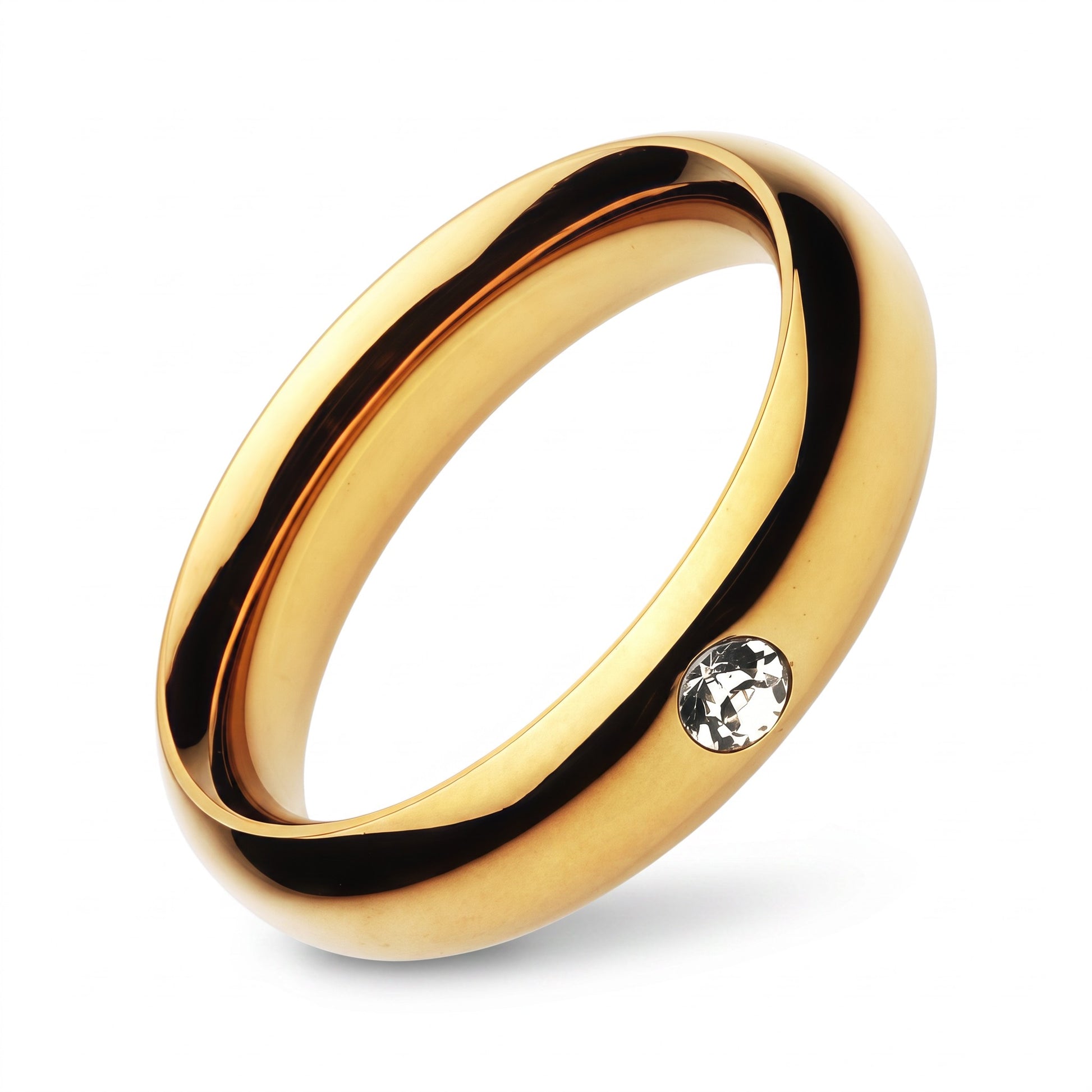 Elevate your intimate wear with the Donut Cockring featuring a luxurious gold-plated finish and a stunning jewel accent. Crafted from durable 304 SURGICAL STEEL, this cock and glans ring offers both style and function for a premium experience.