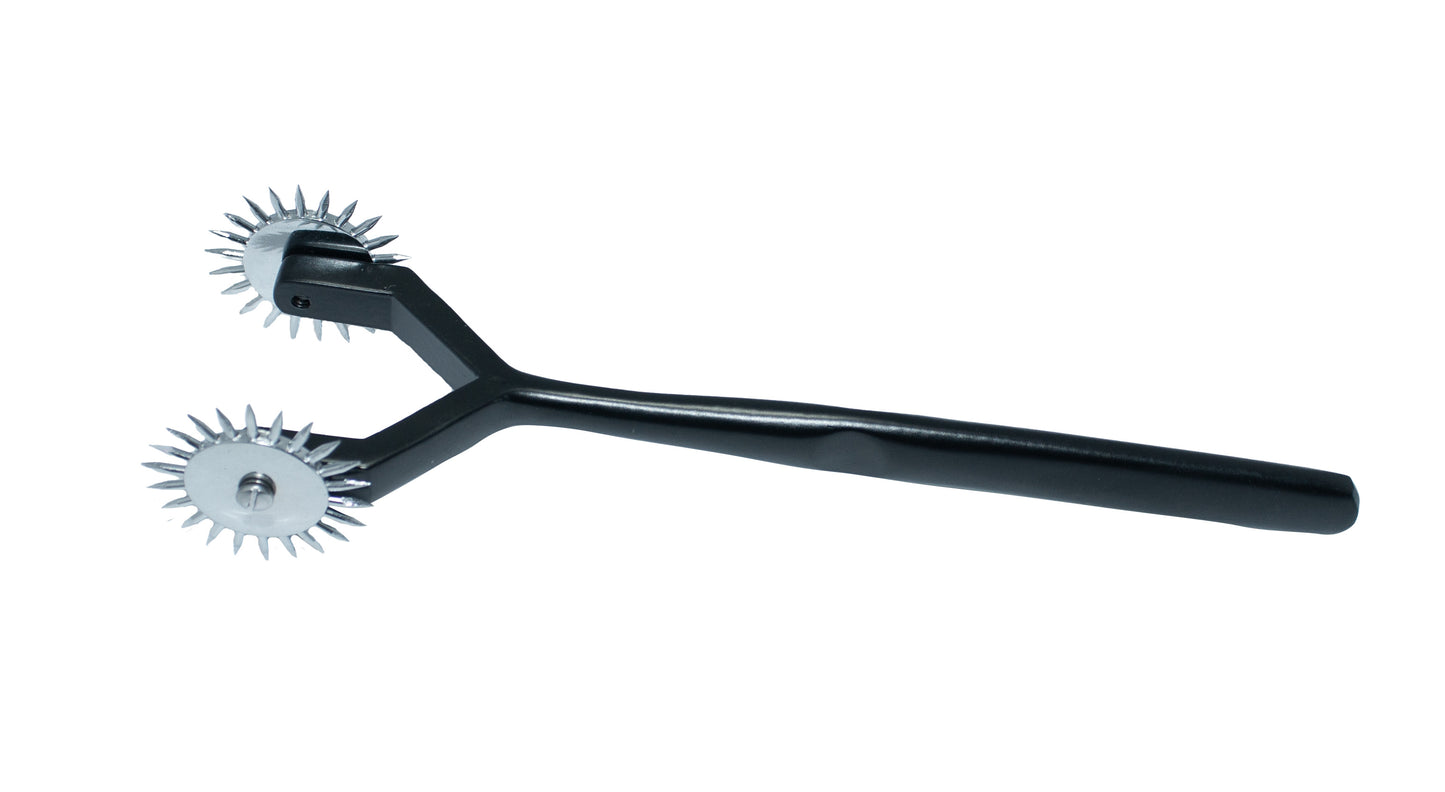 Double Head Pinwheel for Sensation Play made of polished      AISI 304 SURGICAL STEEL