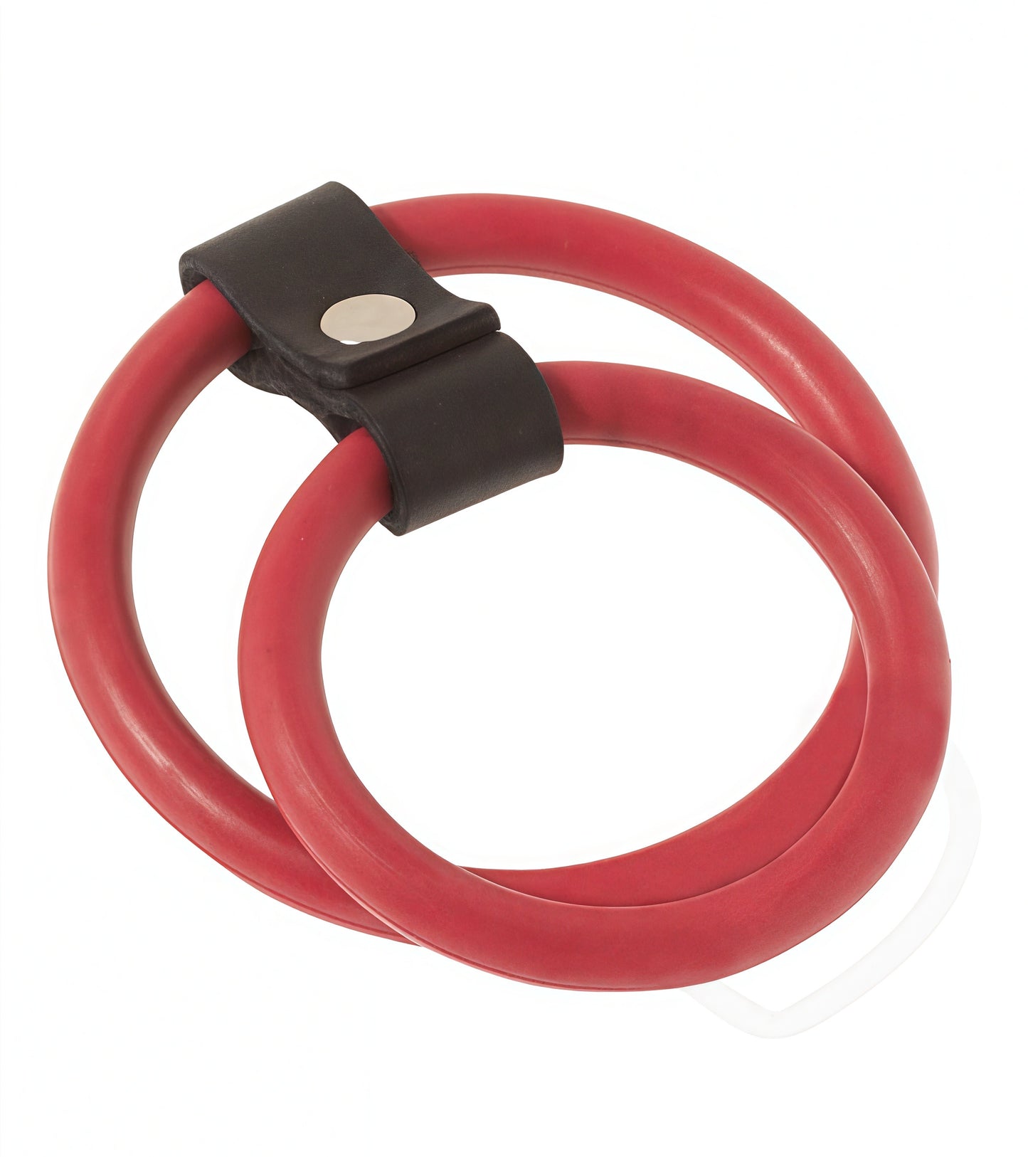 Dual Silicone Cock Ring in Red with Double Lock Support