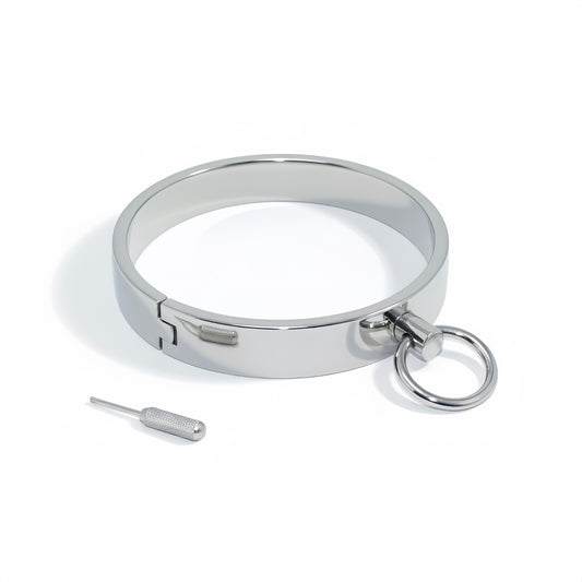 Flat Collar with O-Ring — Premium BDSM Accessory by Perfectra Distribution