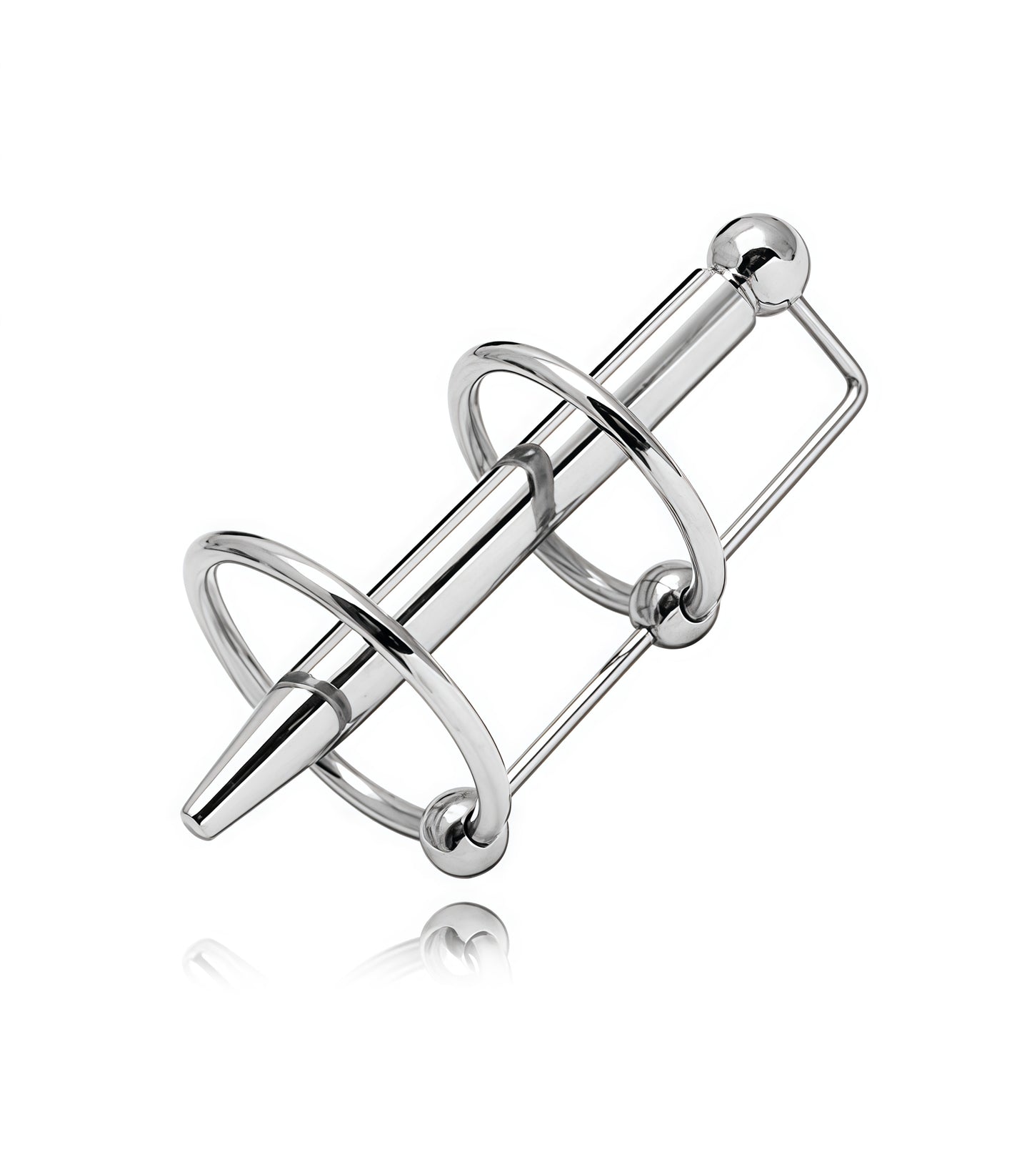 Gates of Hell Penis Plug 2 advanced urethral sound in polished silver      AISI 304 SURGICAL STEEL