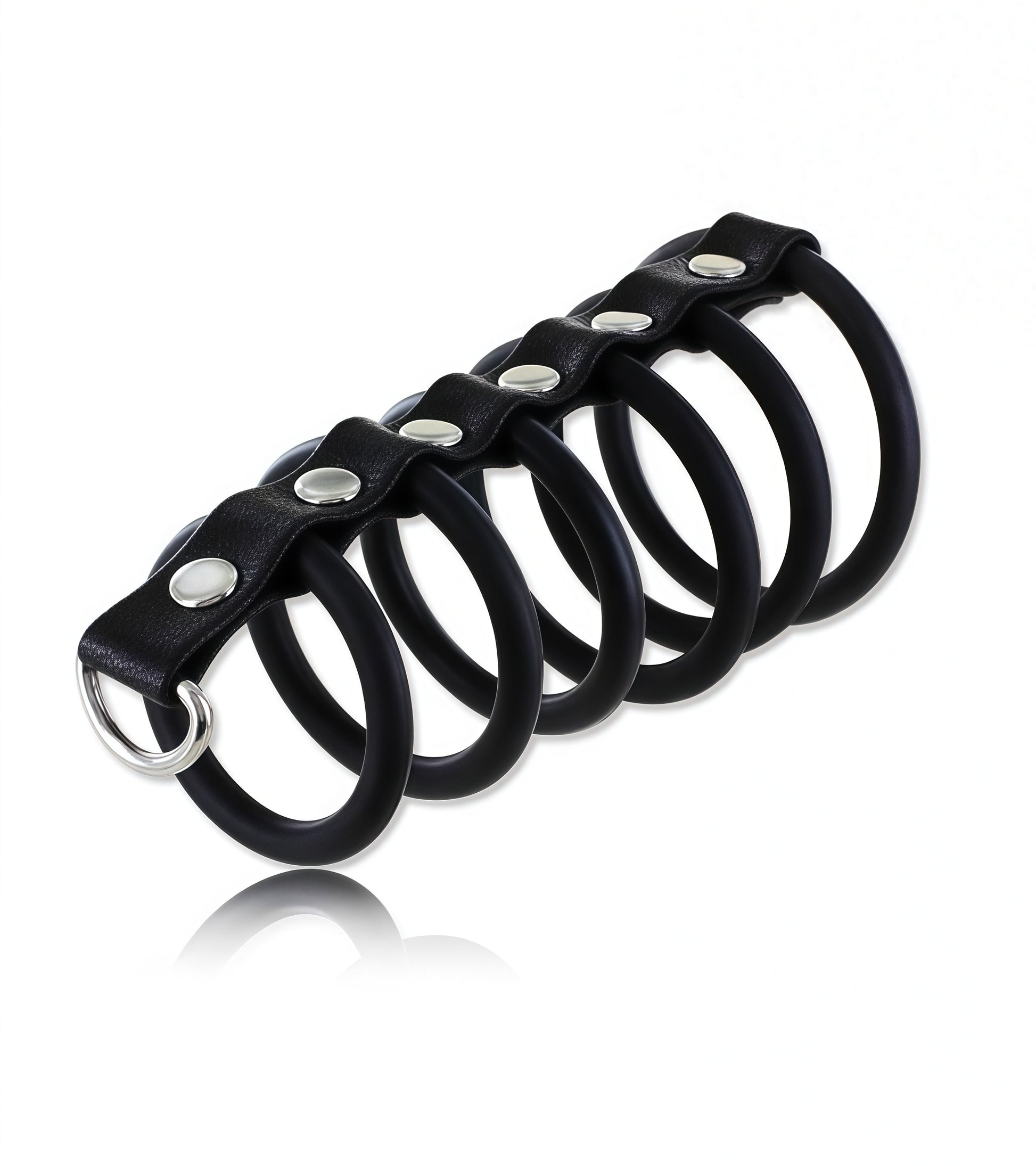 Gates of Hell Silicone Rings Flexible Black Cock & Shaft Restraint