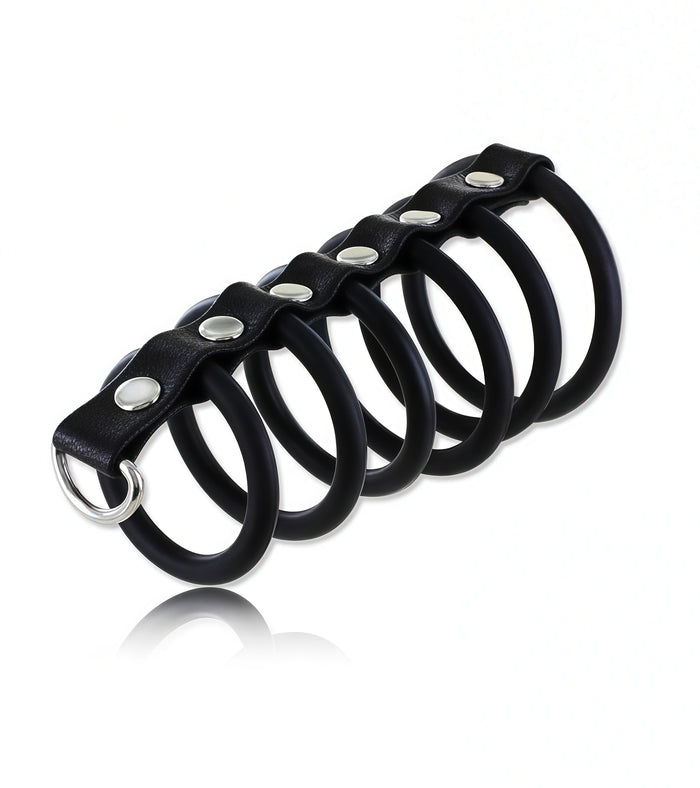 Gates of Hell Silicone Rings – Flexible Black Cock & Shaft Restraint