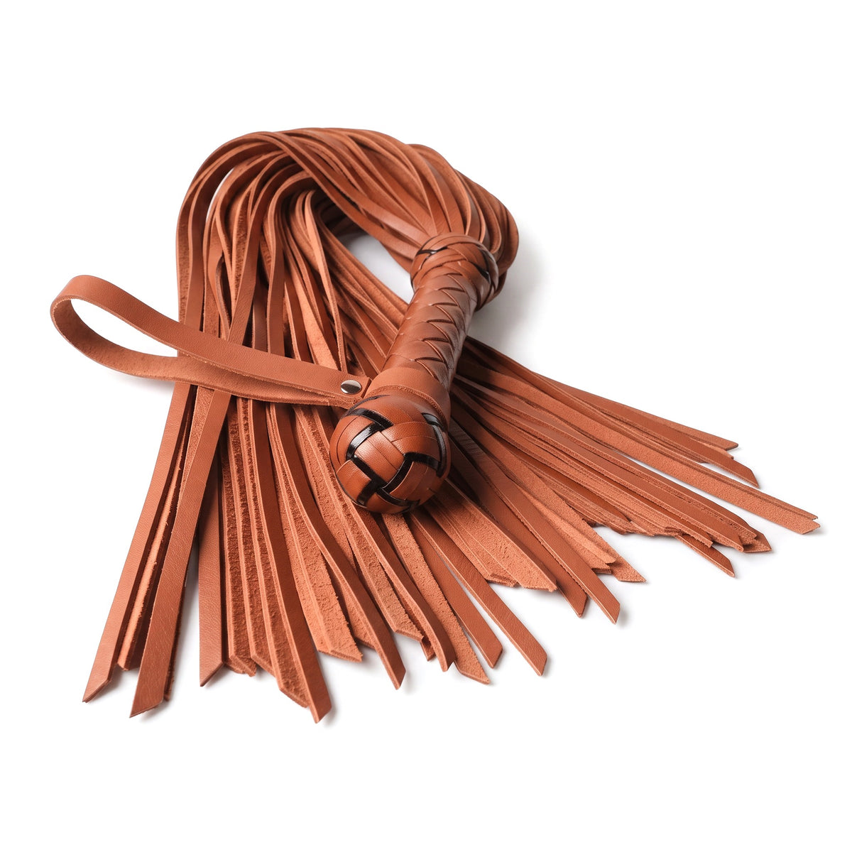 Premium Genuine Leather Flogger with 60 tails for controlled BDSM impact play, discipline, domination, and sensory exploration.