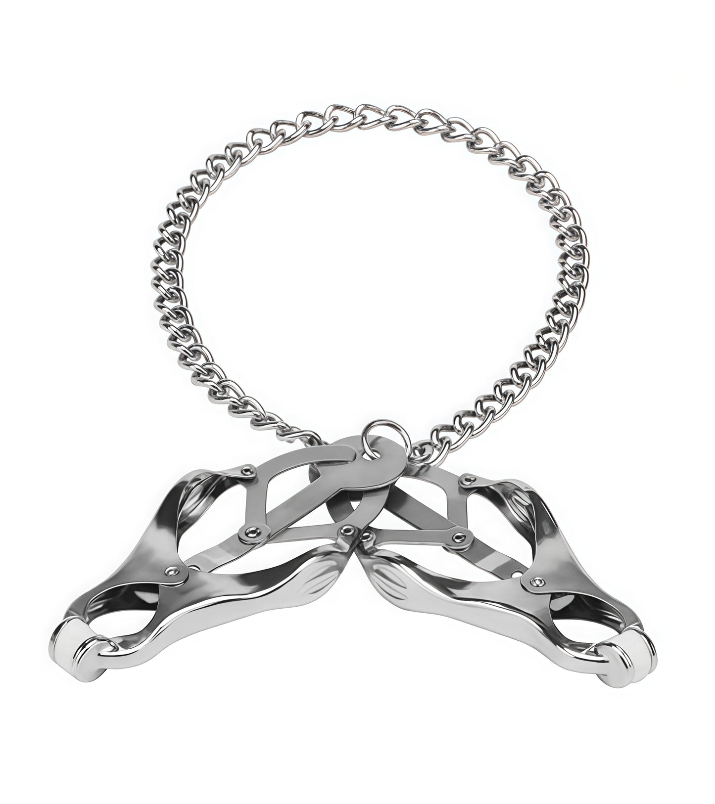 Glover Nipple Clamps with Chain in polished      AISI 304 SURGICAL STEEL by Perfectra Distribution