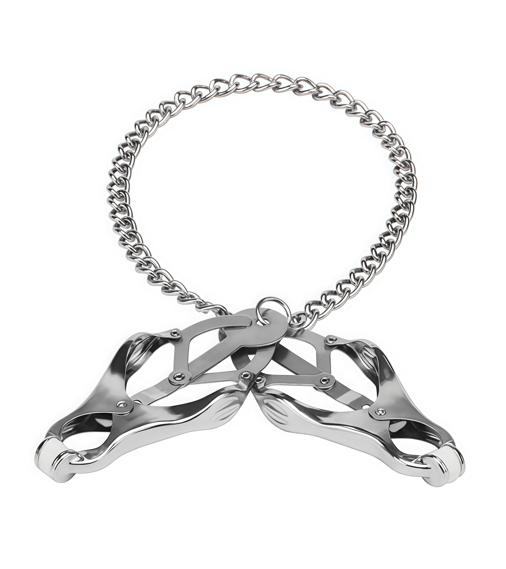 Glover Nipple Clamps with Chain in polished      AISI 304 SURGICAL STEEL by Perfectra Distribution