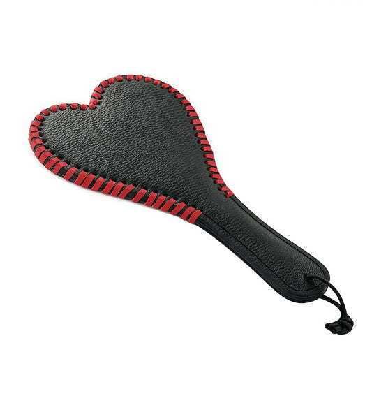 Heart Heavy Grain Leather Paddle – Bold Shape with Strong, Thuddy Impact