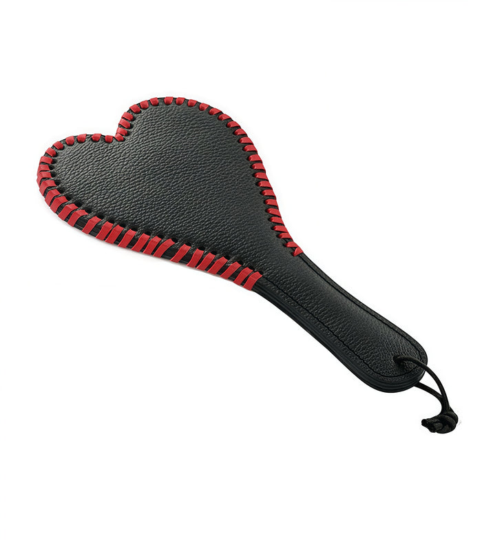 Heart Heavy Grain Leather Paddle – Bold Shape with Strong, Thuddy Impact