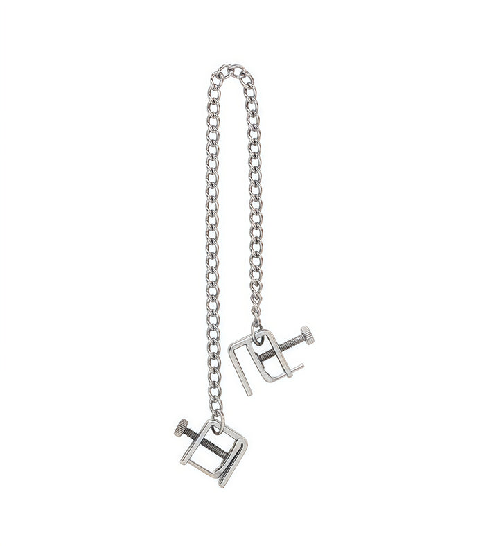 Heavy Duty Press-Style Nipple Clamps with Chain – Perfectra
