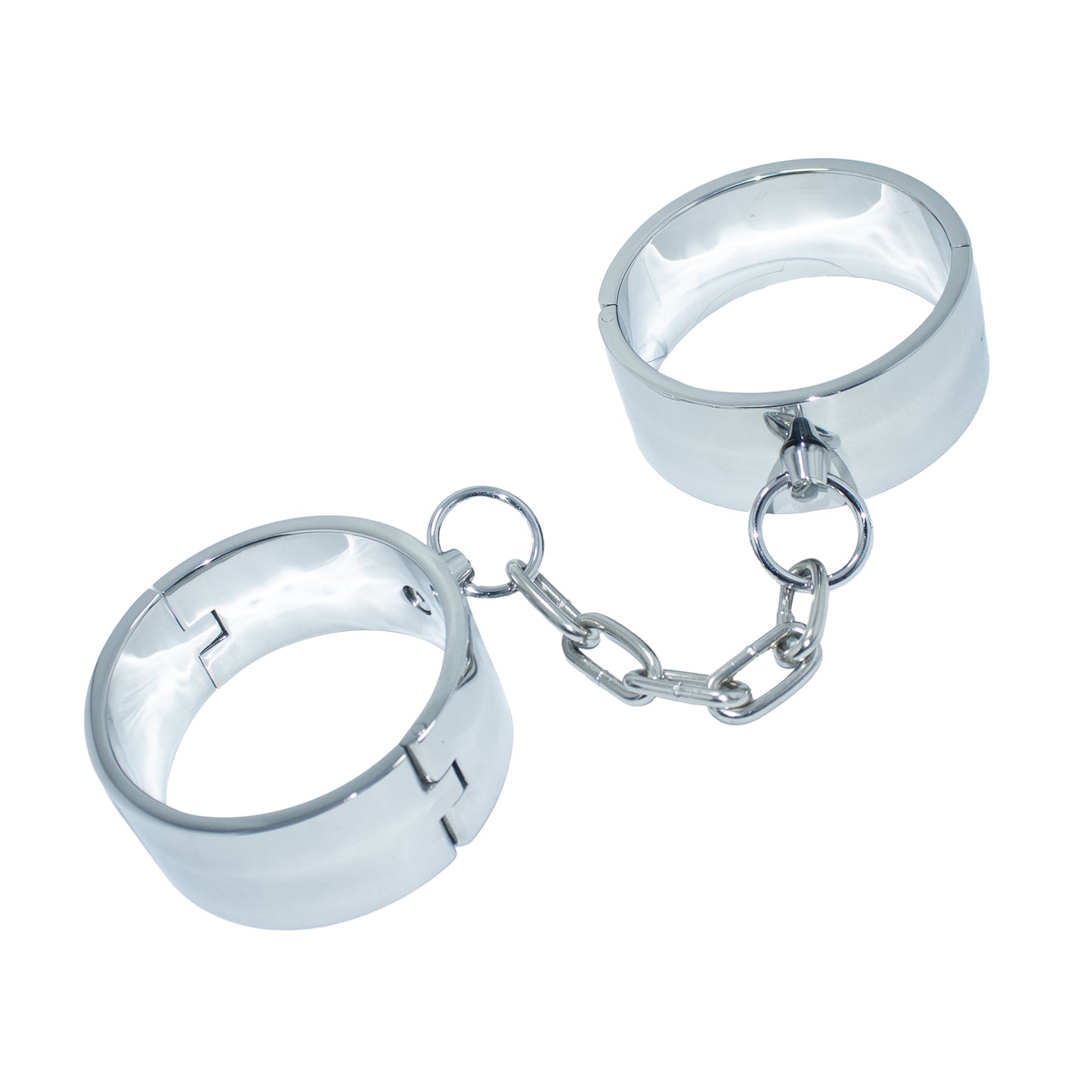 Heavy Wrist Shackles 40mm Height — Stainless Steel Bondage Restraints by Perfectra Distribution
