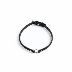 Leather Choker Collar with O-Ring – Adjustable Neck Collar with Metal Ring