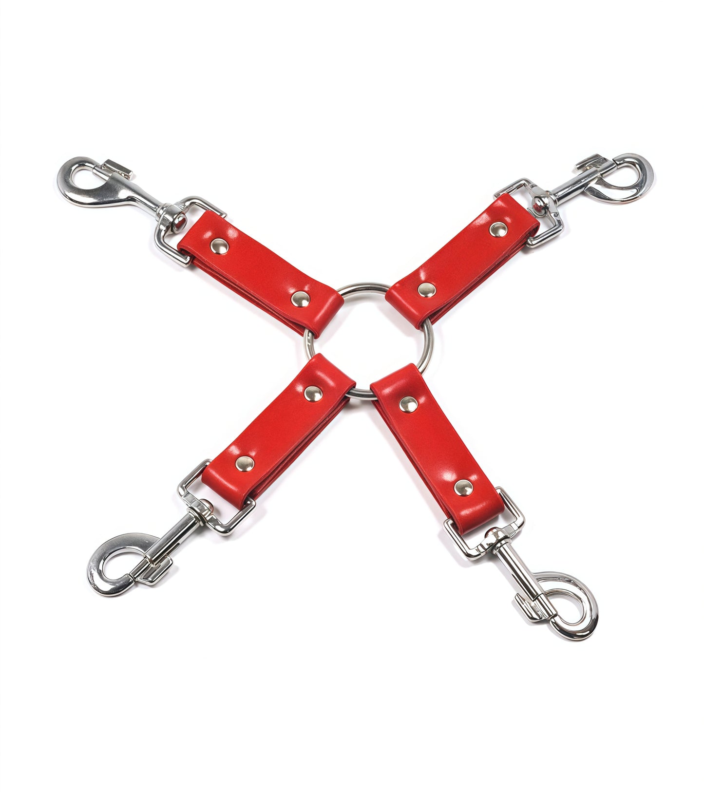 Leather Hogtie – Red – Luxurious Restraint & Bold Control
