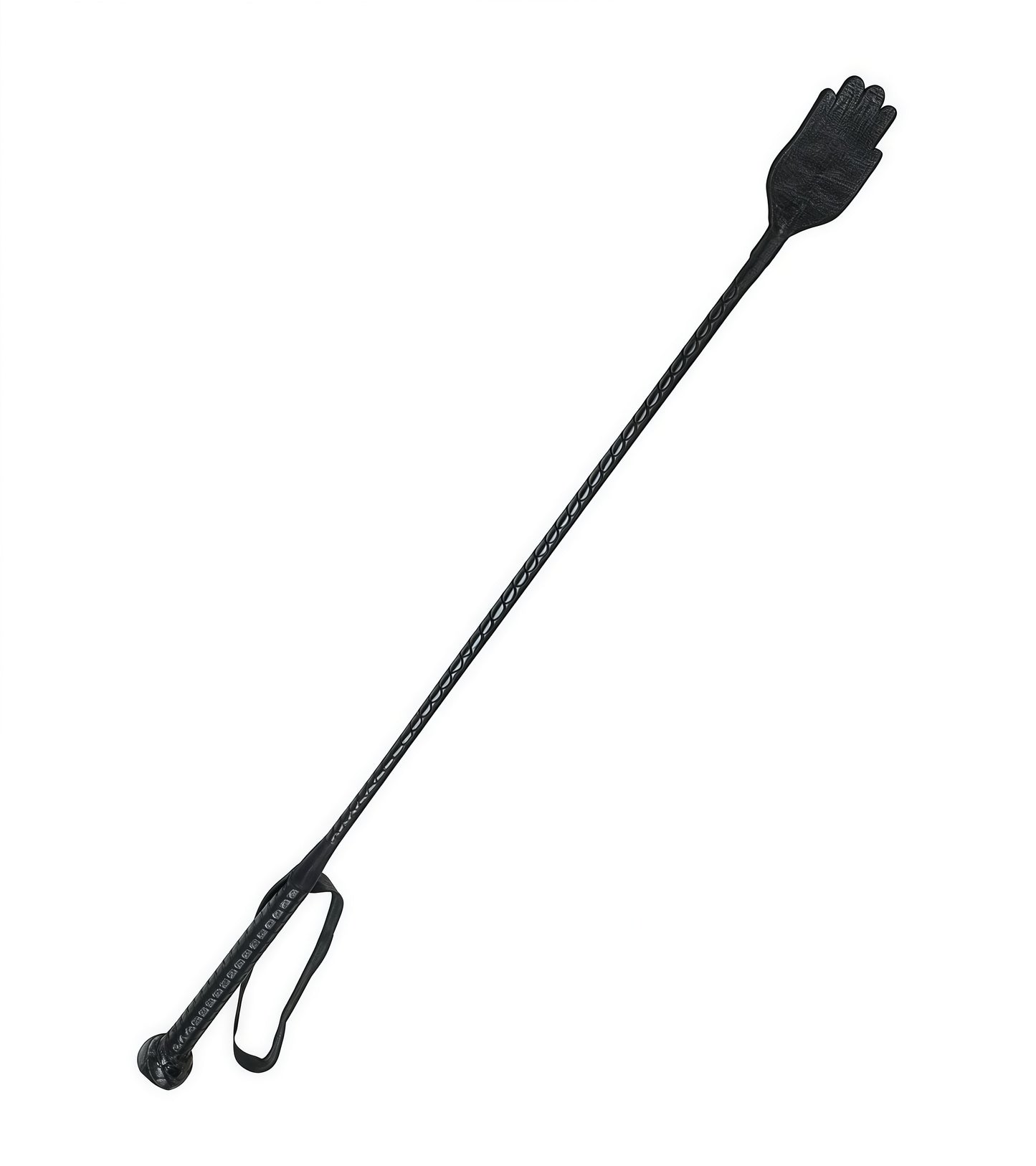Leather Riding Crop Spanker with black leather-wrapped handle