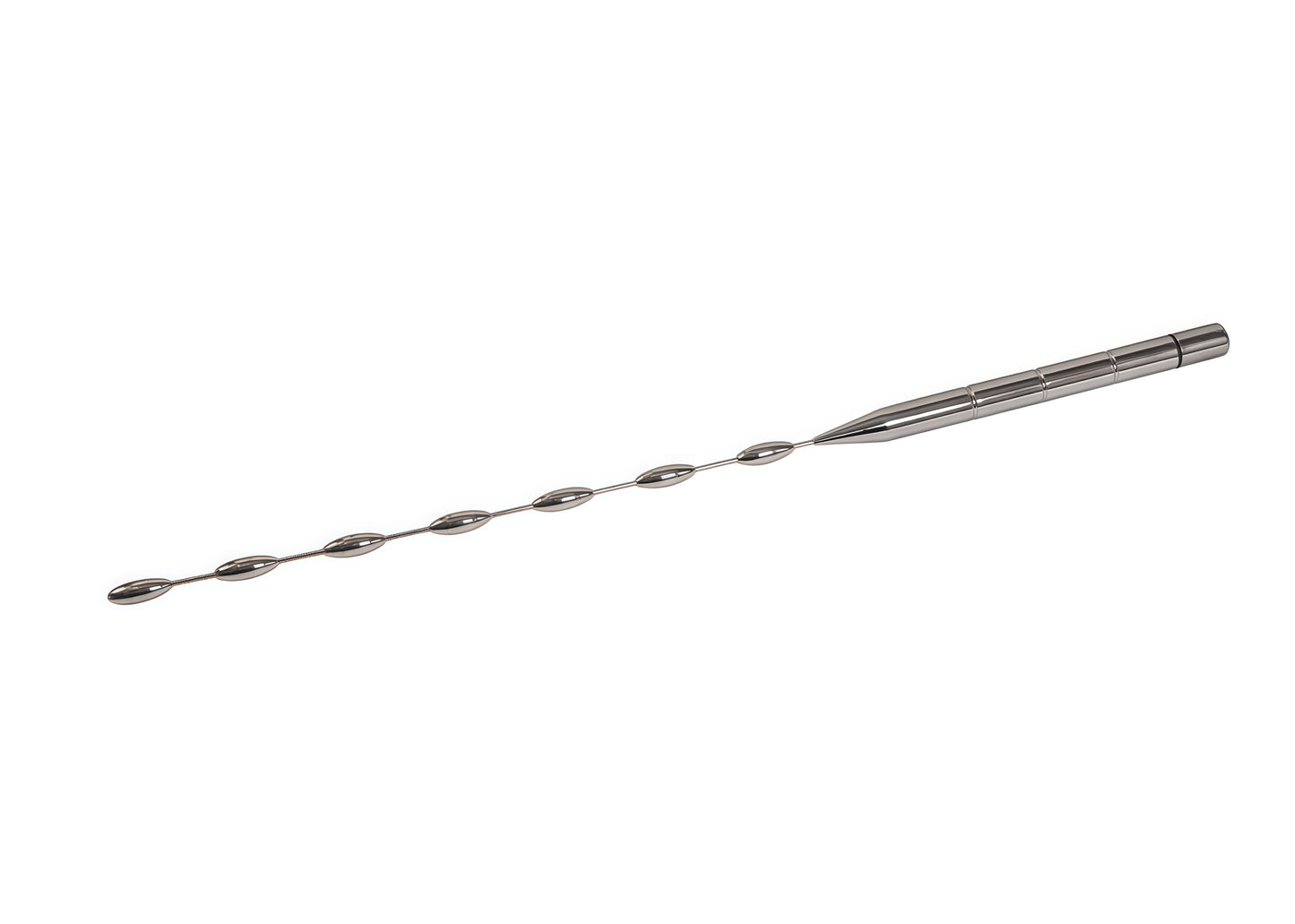 Long Beaded Vibrator made of      AISI 304 SURGICAL STEEL