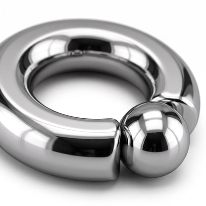 Monster Ring delivers a bold and eye-catching piercing experience. Made from durable AISI 304 SURGICAL STEEL, this silver ring features a 30mm screw-in ball and 19mm thick ring with selectable inside diameter for the perfect fit. 
