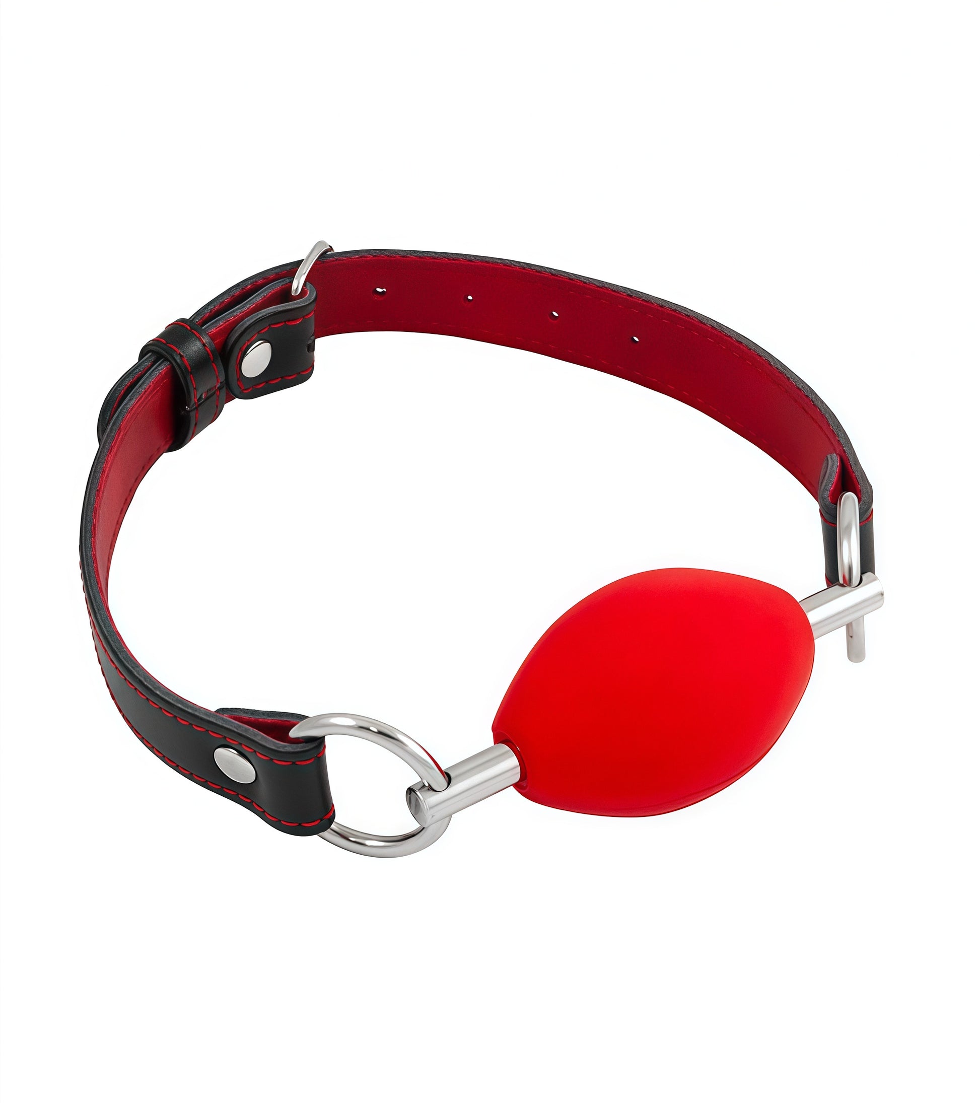 Oval Silicone Ball Gag with adjustable strap by Perfectra