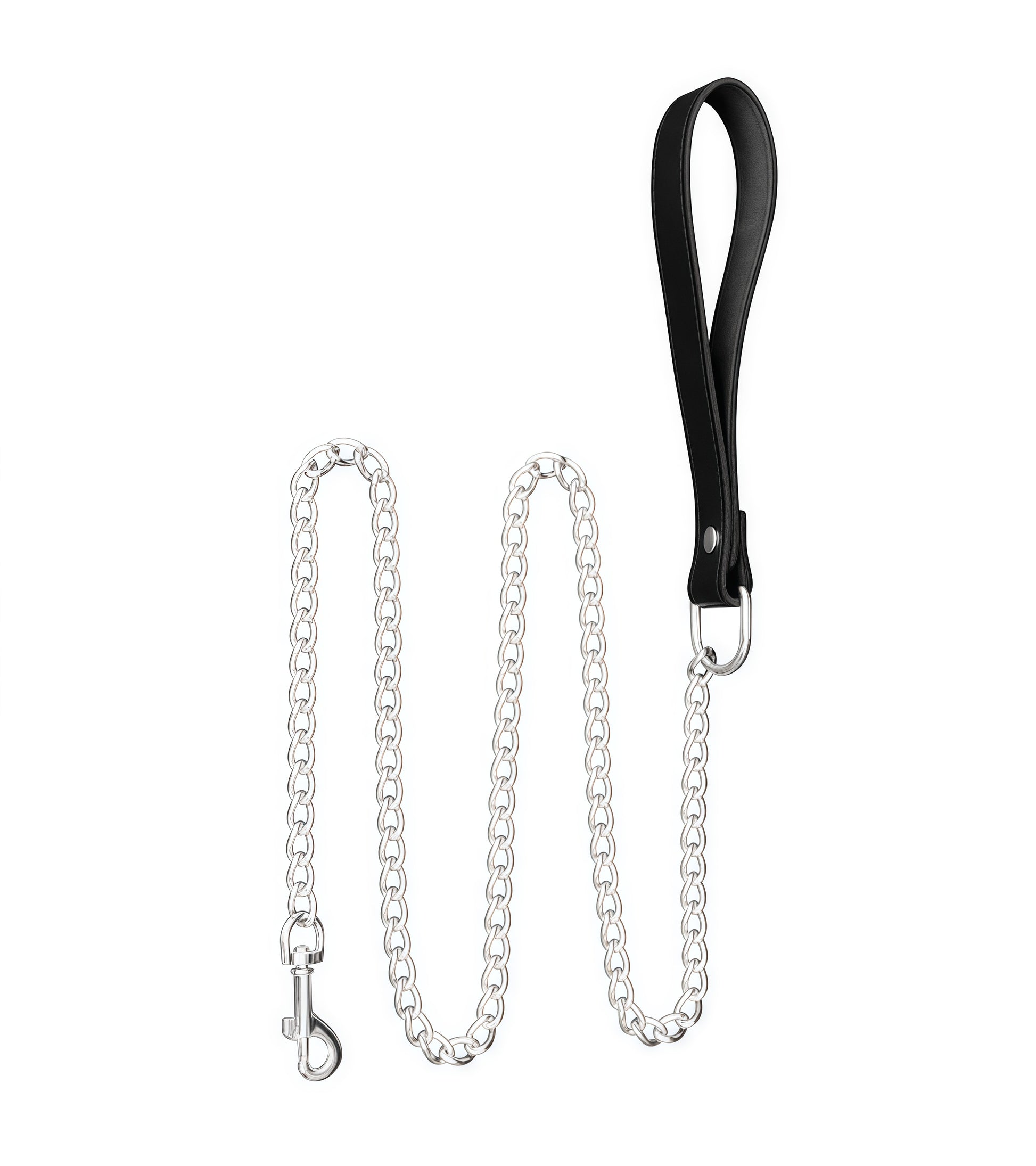 Patent Leather Leash with glossy finish and polished      AISI 304 SURGICAL STEEL hardware