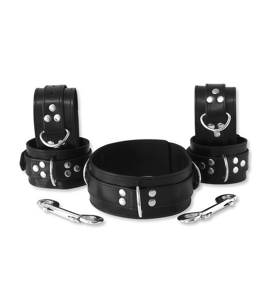 Perfectra Distribution 5-Piece Leather Bondage Set – Premium Wholesale BDSM Kit