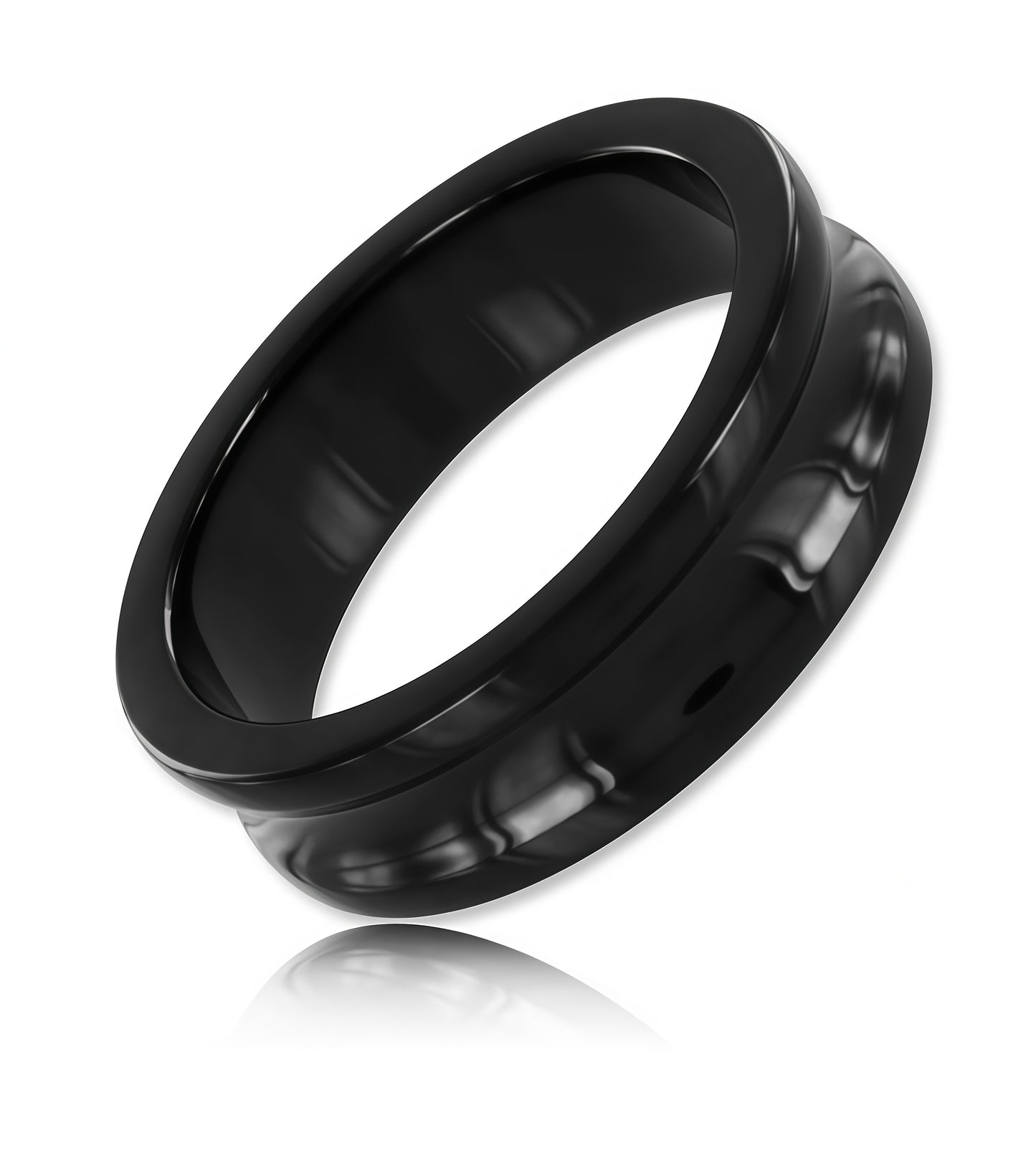 Perfectra Distribution – Black Stainless Steel Crescent Cock & Glans Ring
