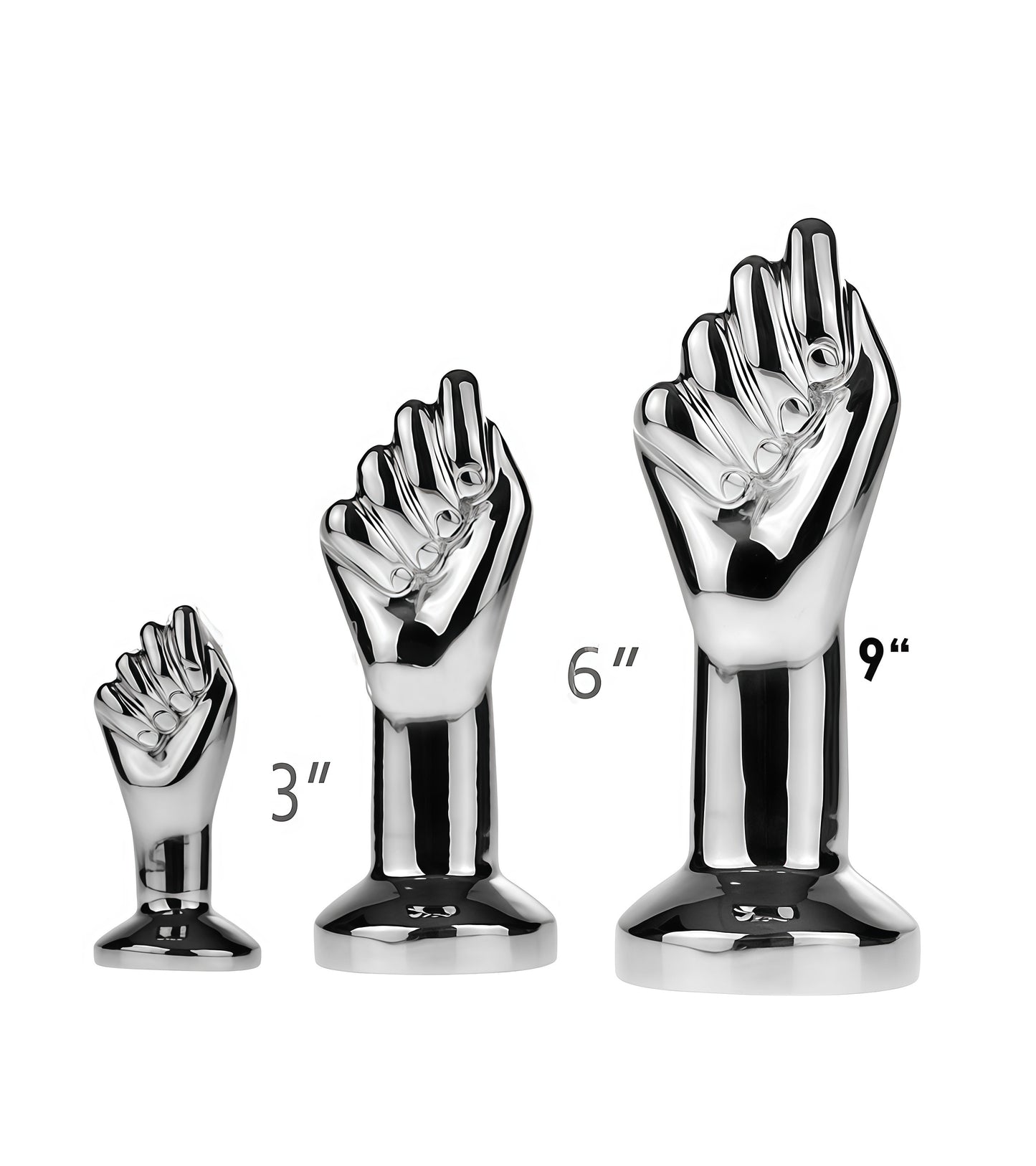 Perfectra Distribution     AISI 304 SURGICAL STEEL Fist Butt Plug - Closed Fist Shape Anal Toy
