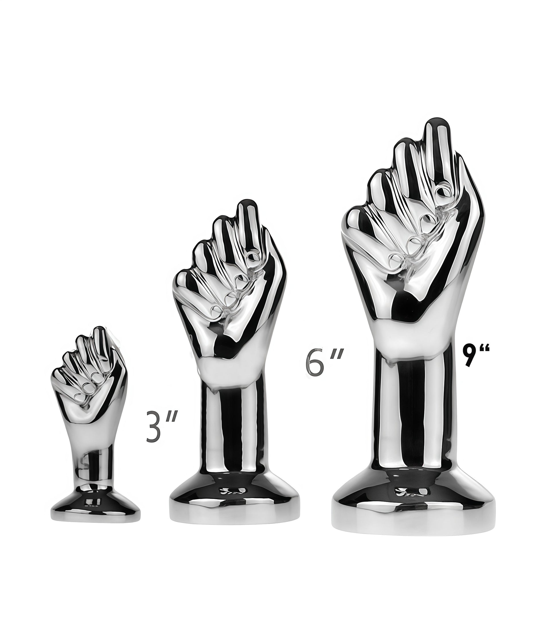 Perfectra Distribution     AISI 304 SURGICAL STEEL Fist Butt Plug - Closed Fist Shape Anal Toy