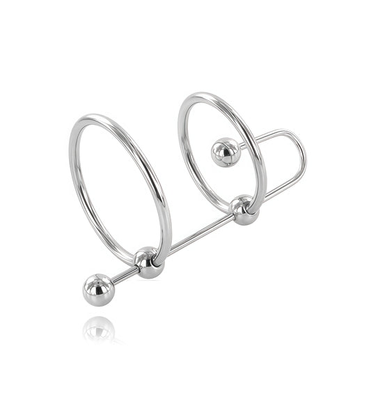 Perfectra Distribution – Stainless Steel Glans & Cock Ring with Sperm Stopper