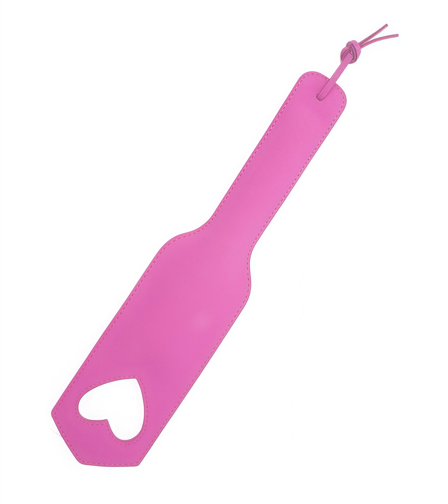Pink Leather Paddle with ergonomic handle and vibrant finish