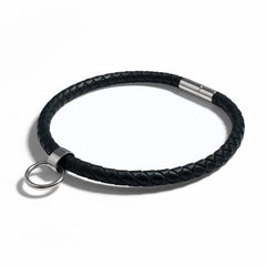 Adjustable Twisted Leather Wire Collar for BDSM Play